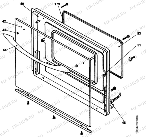 Взрыв-схема плиты (духовки) Zanussi ZC550AS - Схема узла Section 3